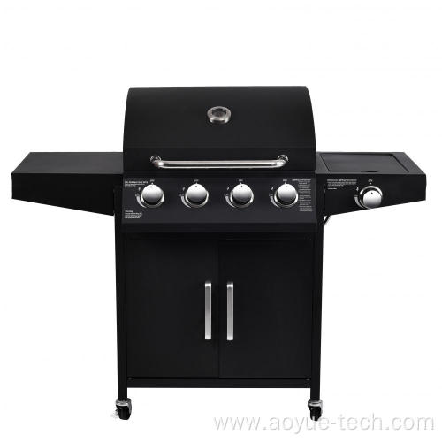 4+1 burners with side oven bbq